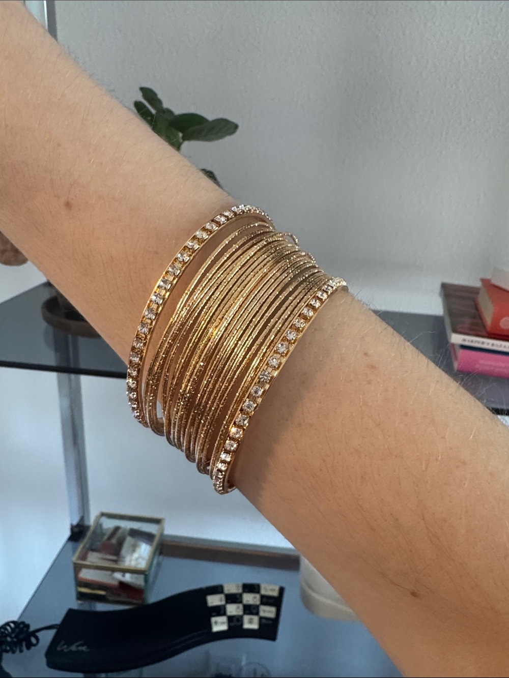 Gold Women’s Bangle Bracelet Set - 100+ pieces